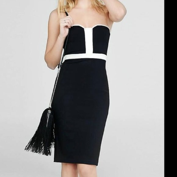 Express Dresses & Skirts - Black and white sheath dress
